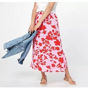 Candace Cameron Bure Regular Printed Woven Pull-On Midi Skirt